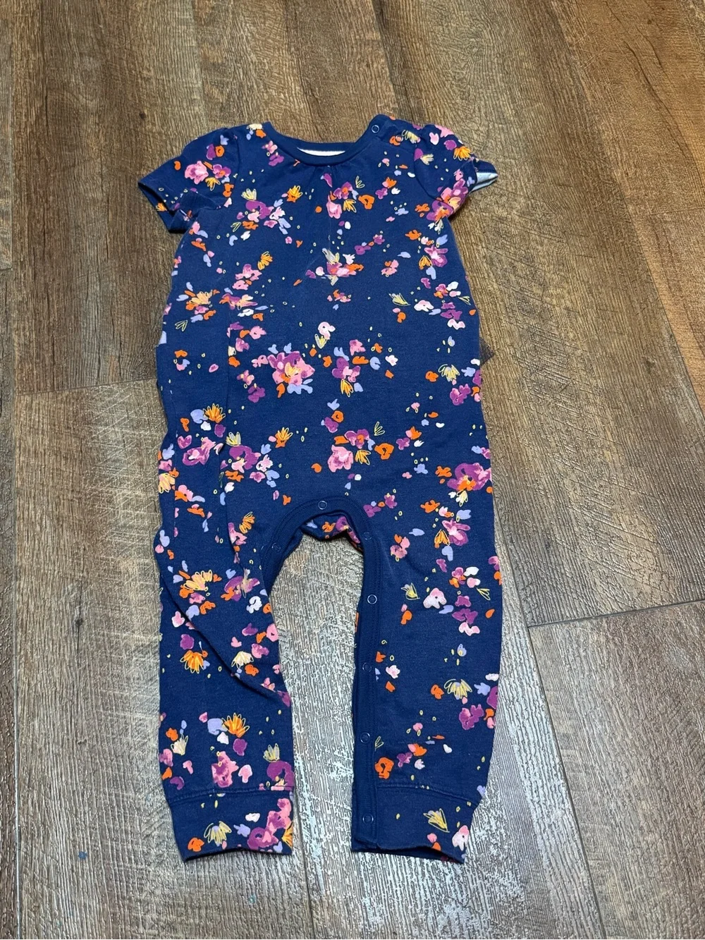🌼 4/$25 🌼 Cat & Jack 18 month Navy Floral Baby Romper